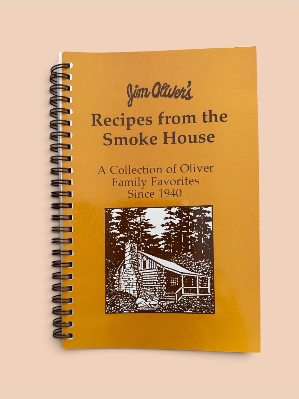 'Recipes from the Smoke House' Spiral Cookbook - Mustard Yellow